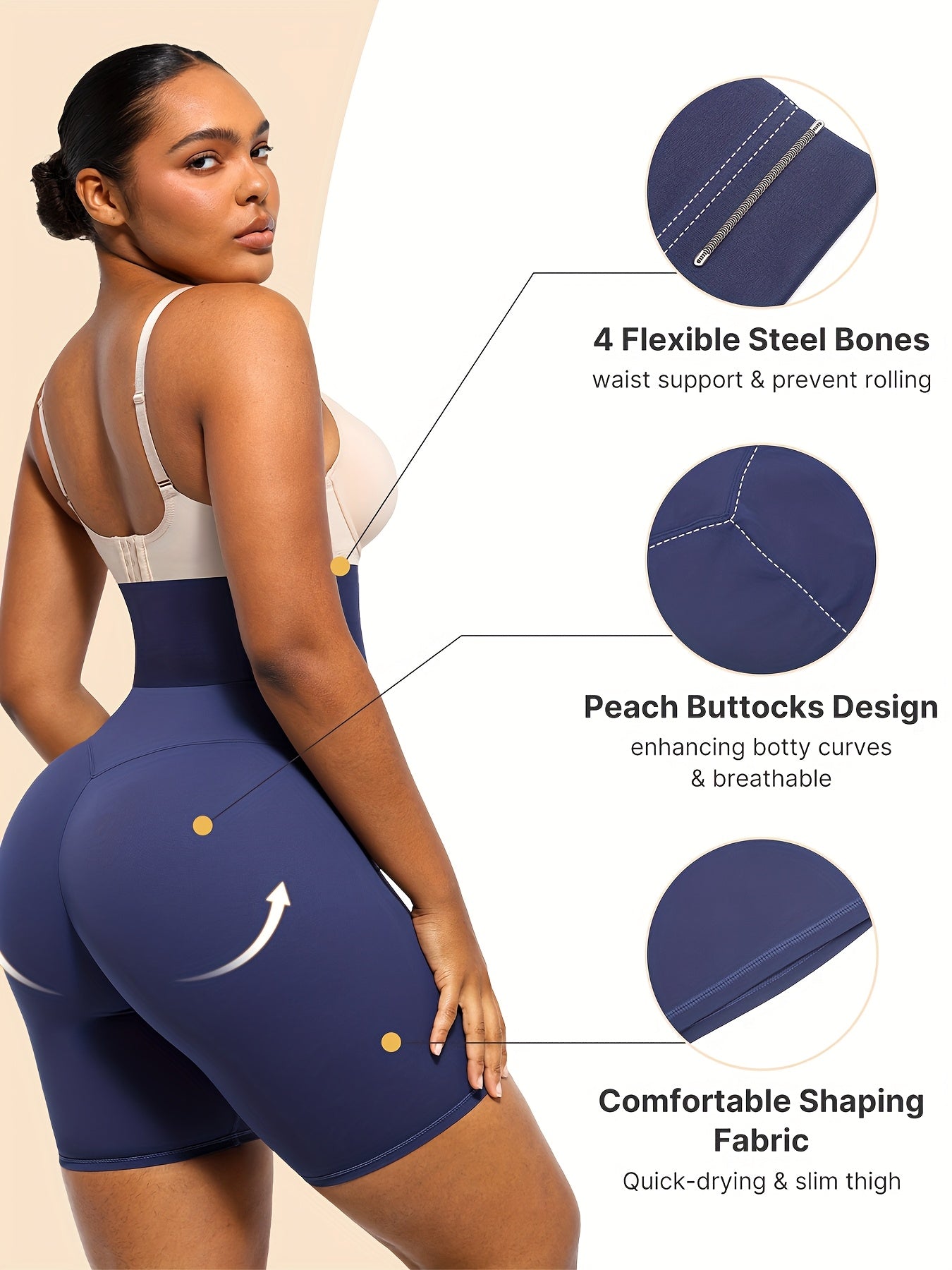 Women's Shapewear Shorts - High-Waist – Sizes S–XXL – view 3