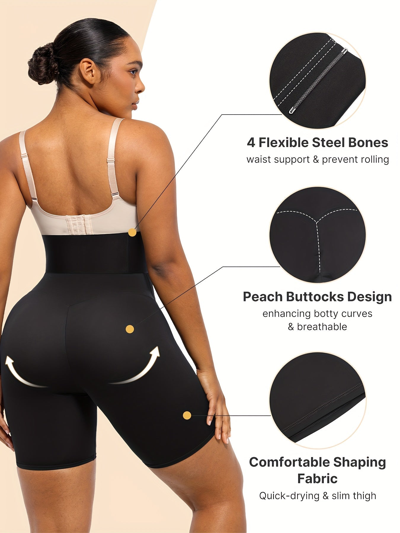 Women's Shapewear Shorts - High-Waist – Sizes S–XXL – view 11