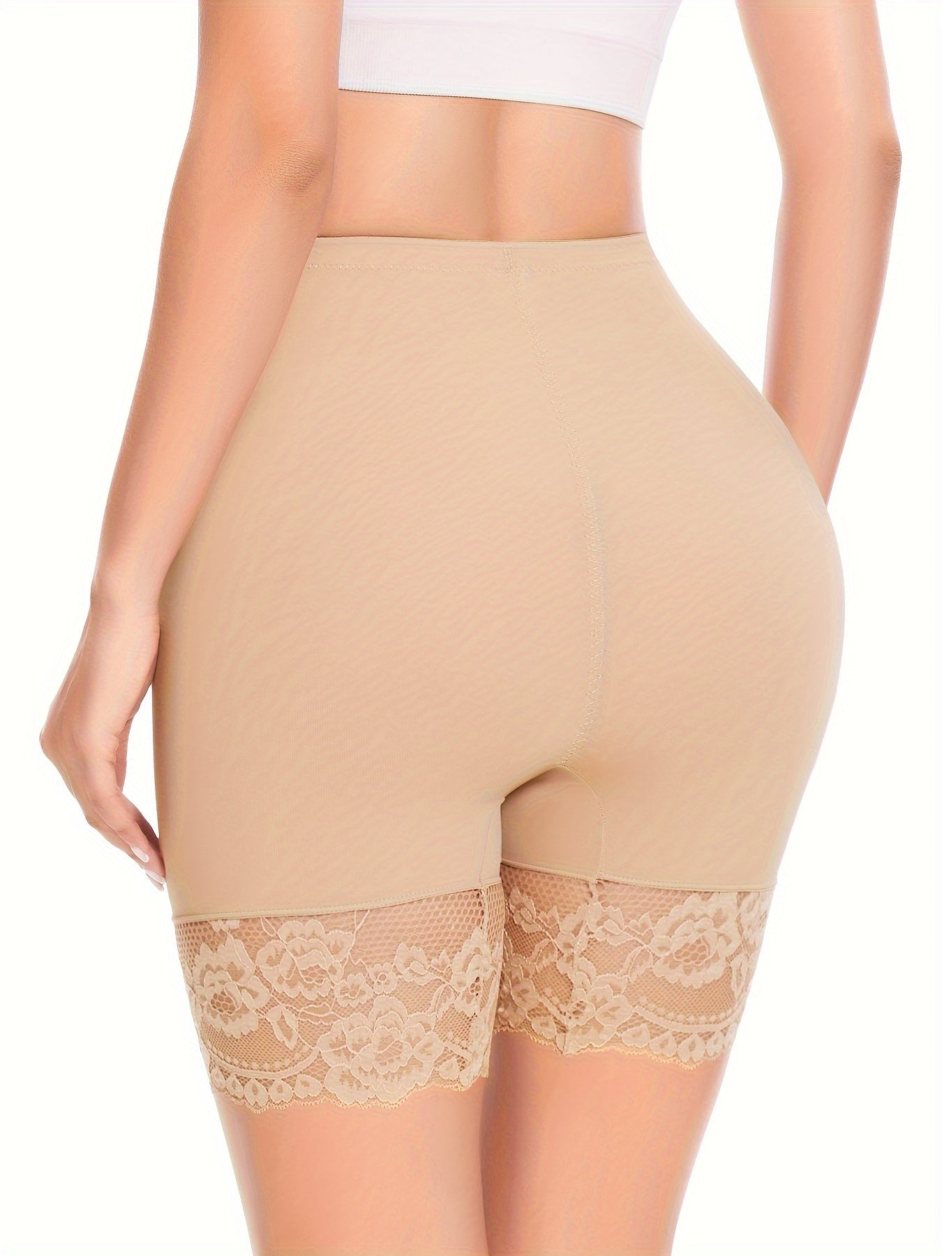 Women's Shapewear Slip - Smoothing Comfort – Light Beige Lace – view 8