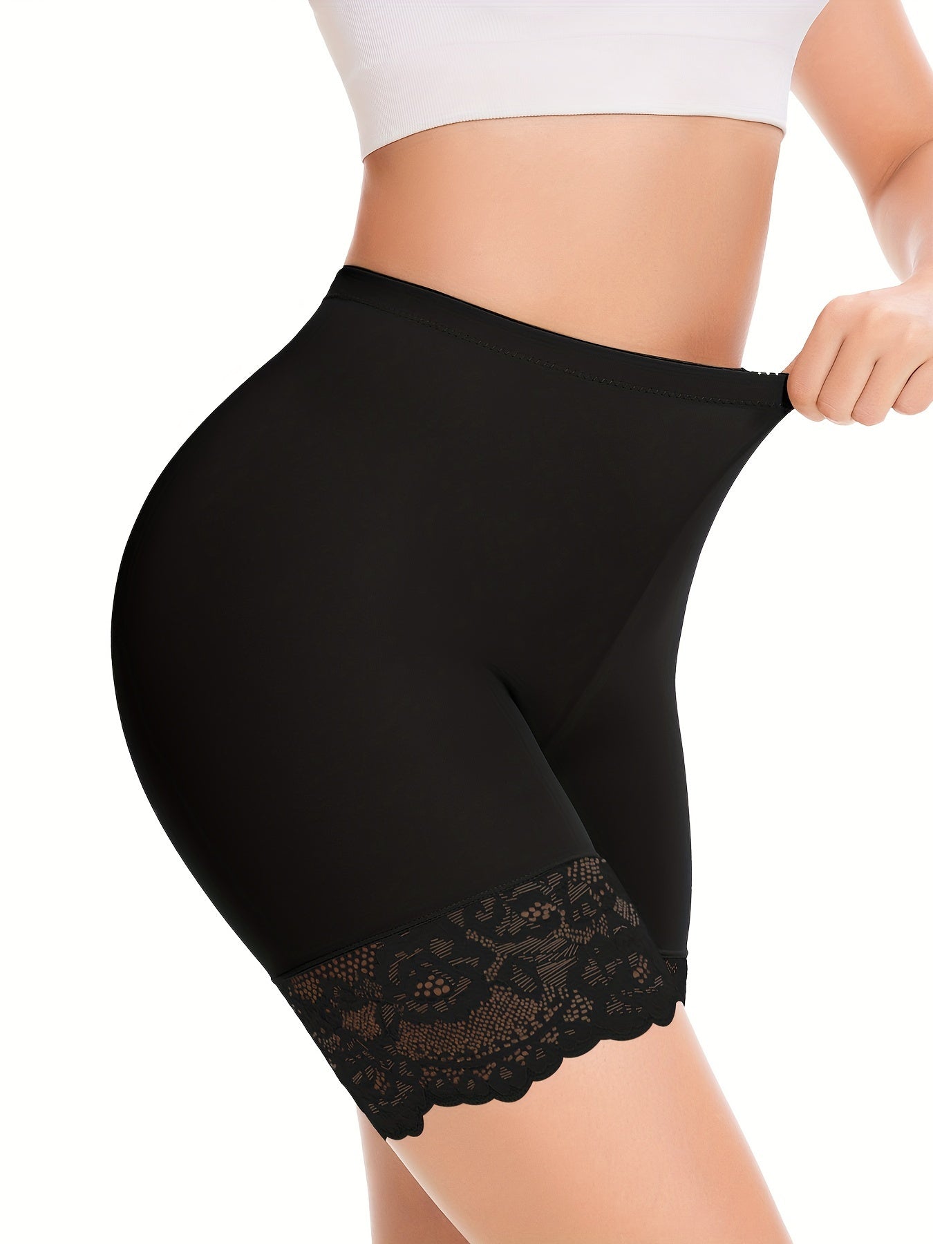 Women's Shapewear Slip - Smoothing Comfort – Light Beige Lace – view 14