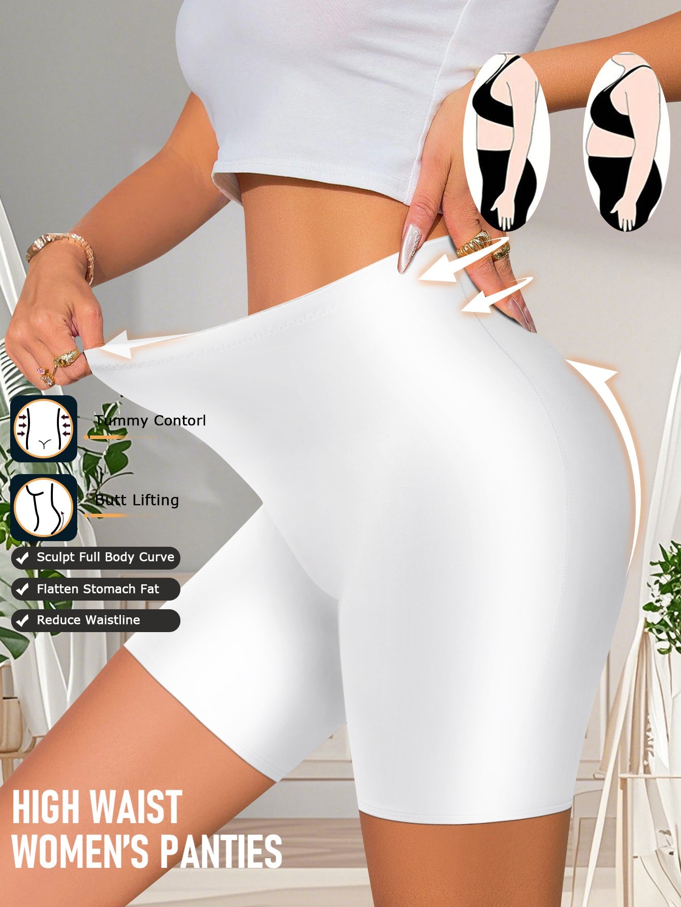Women's Shapewear Slip - Smoothing Comfort – Mixed colors Satin – view 9