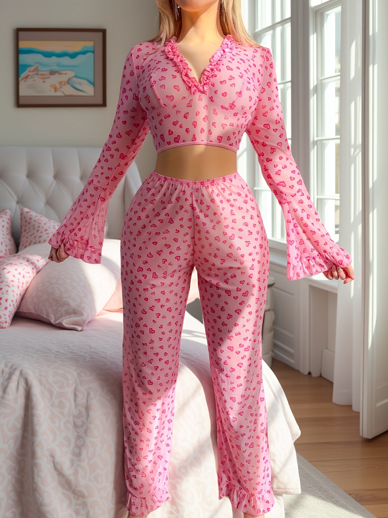 Women's Sheer Pajama Set - Sheer Comfort – view 2