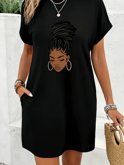 Women's Shirt Dress - Pocket detail view