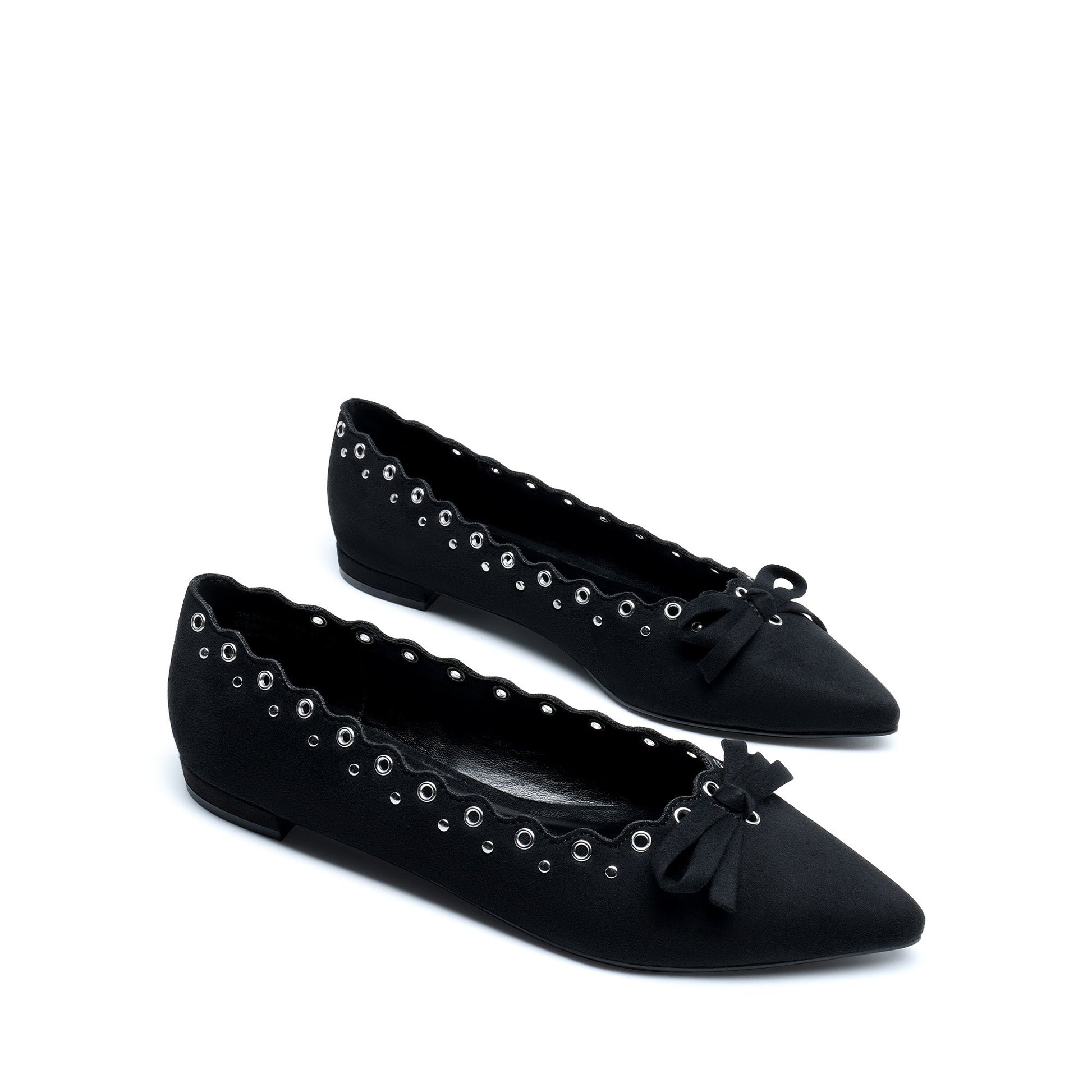 Women's Shoes – Women's Flats - Comfortable Footwear – Black – view 3
