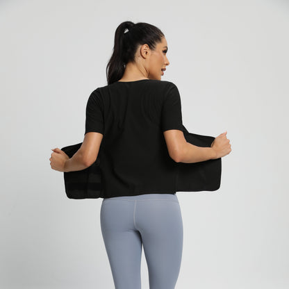 Women's Short Sleeve Shaping Top - Waist-Smoothing Stretch Design – view 3