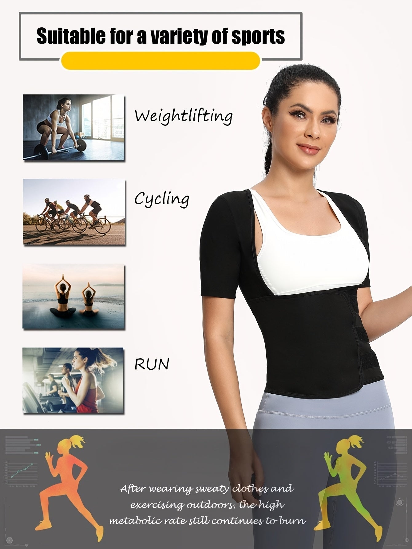 Women's Short Sleeve Shaping Top - Waist-Smoothing Stretch Design – view 6