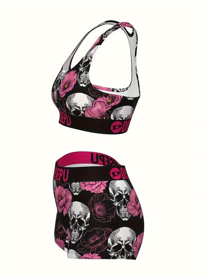 Women's Shorts Outfit Set - Printed 2 detail view