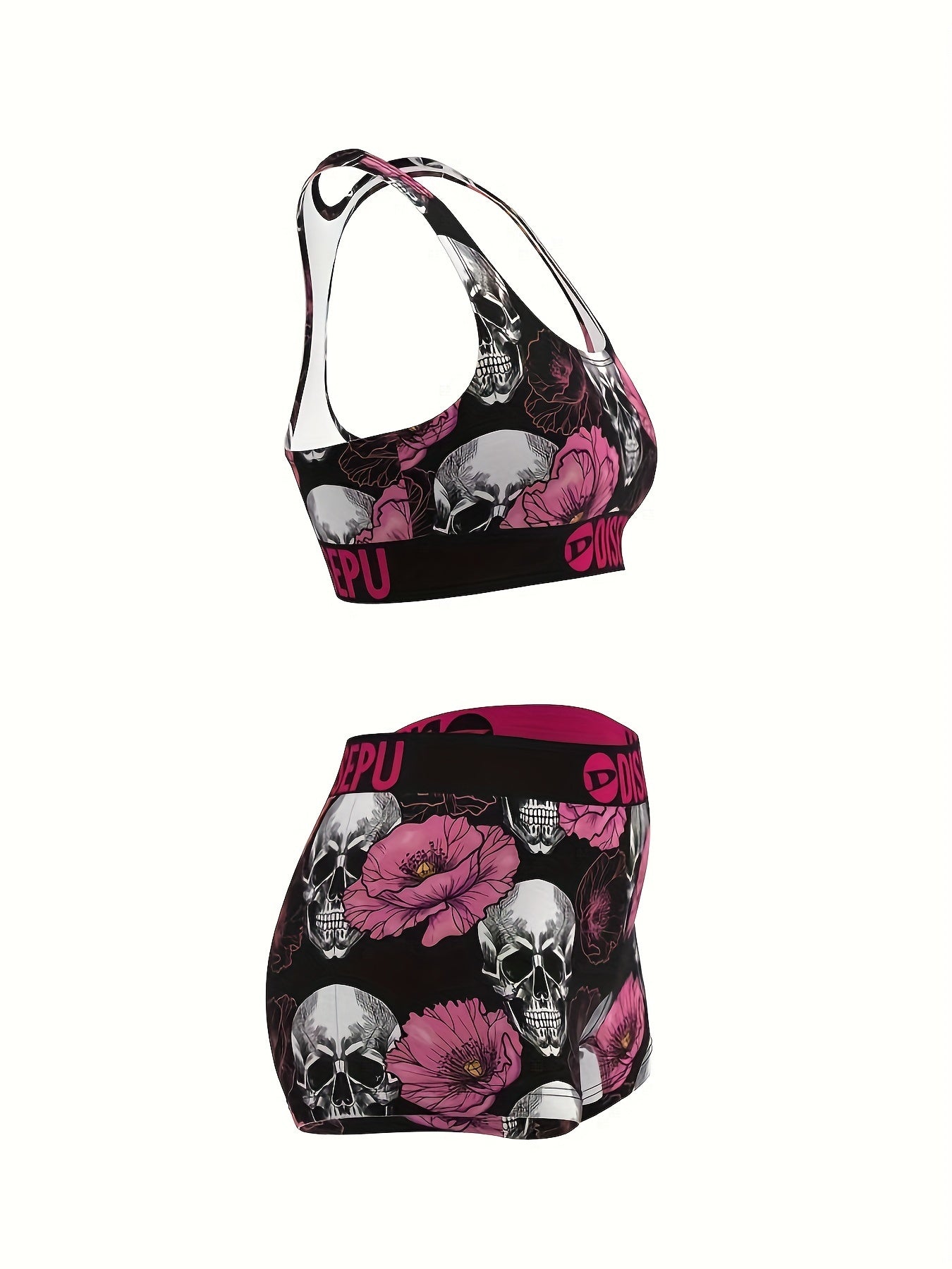 Women's Shorts Outfit Set - Printed 2 detail view