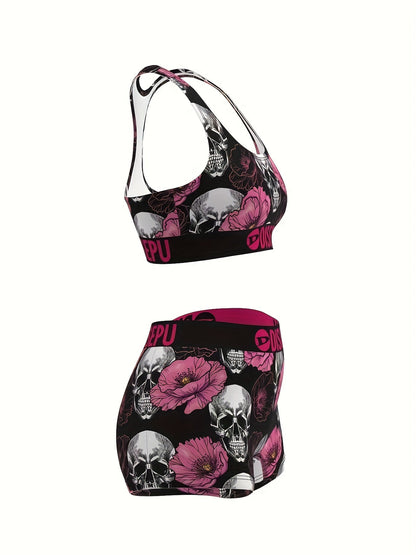 Women's Shorts Outfit Set - Printed 2 detail view