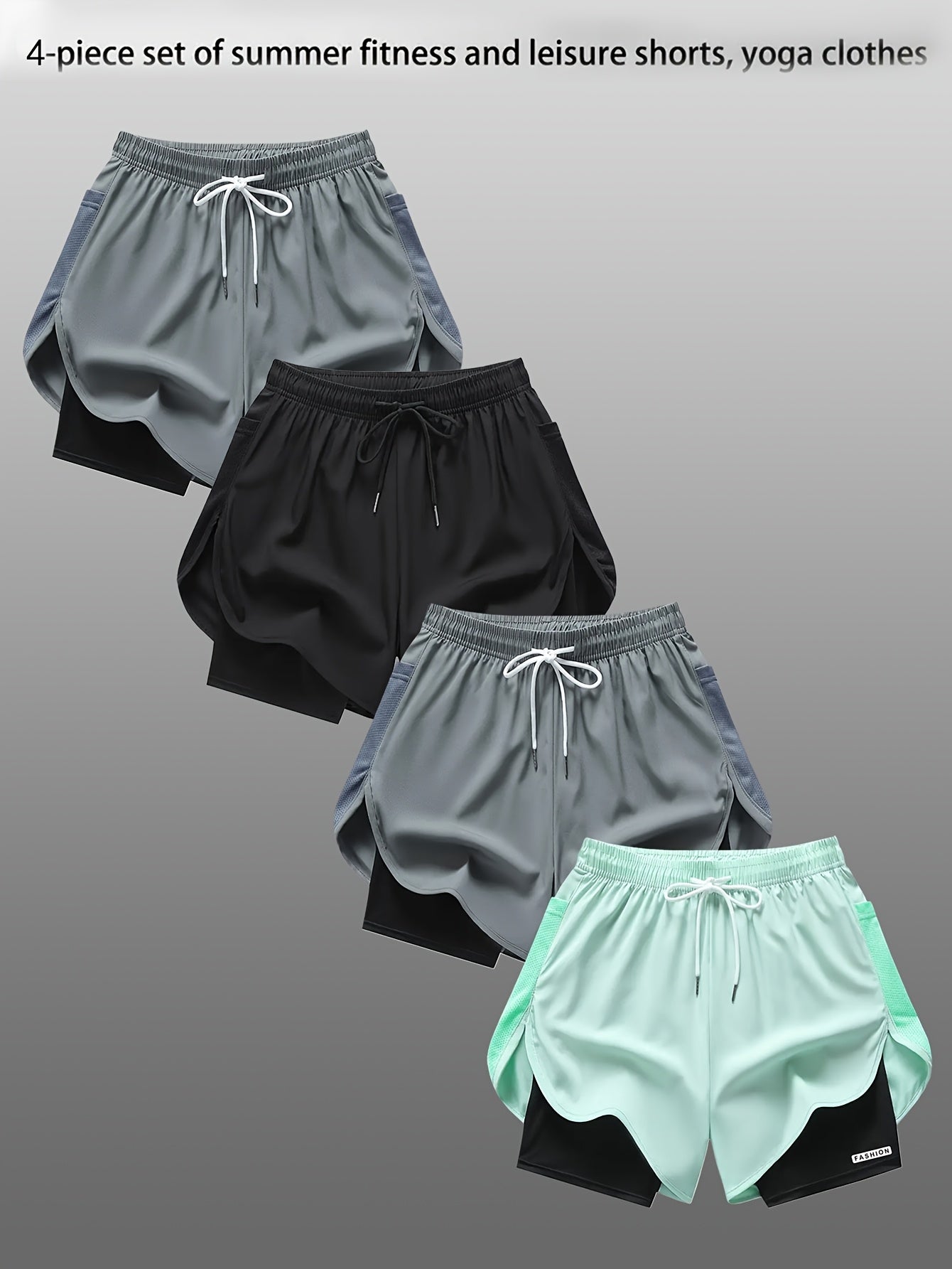 Women's Shorts Outfit Set - Versatile 4 – Black option – view 3