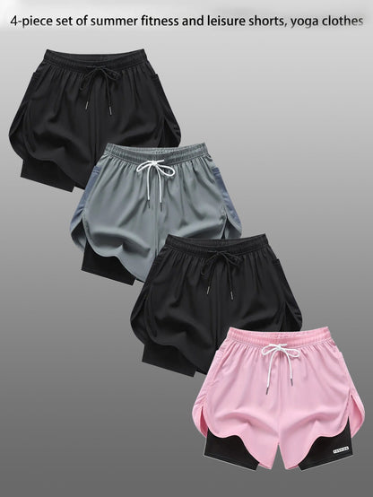 Women's Shorts Outfit Set - Versatile 4 – Black option – view 6