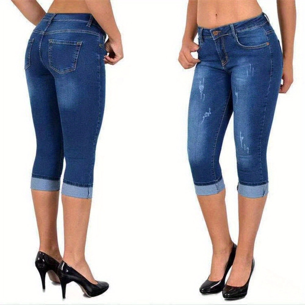 Women's Skinny Jeans - Elastic Waist detail view