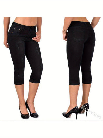 Women's Skinny Jeans - Elastic Waist detail view