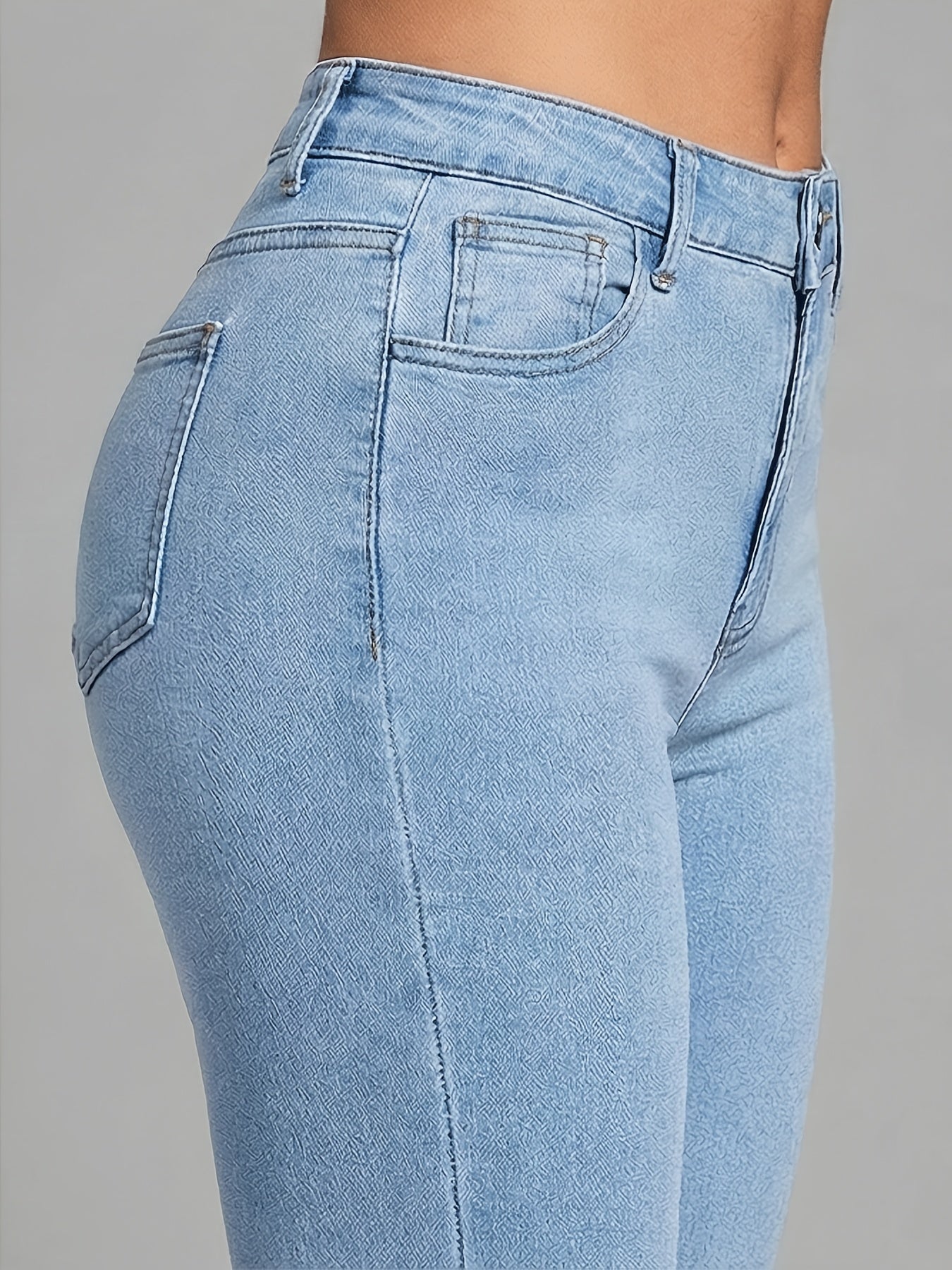 Women's Skinny Jeans - High Waist – Sky Blue detail view