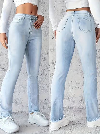 Women's Skinny Jeans - High Waist Slim Fit detail view