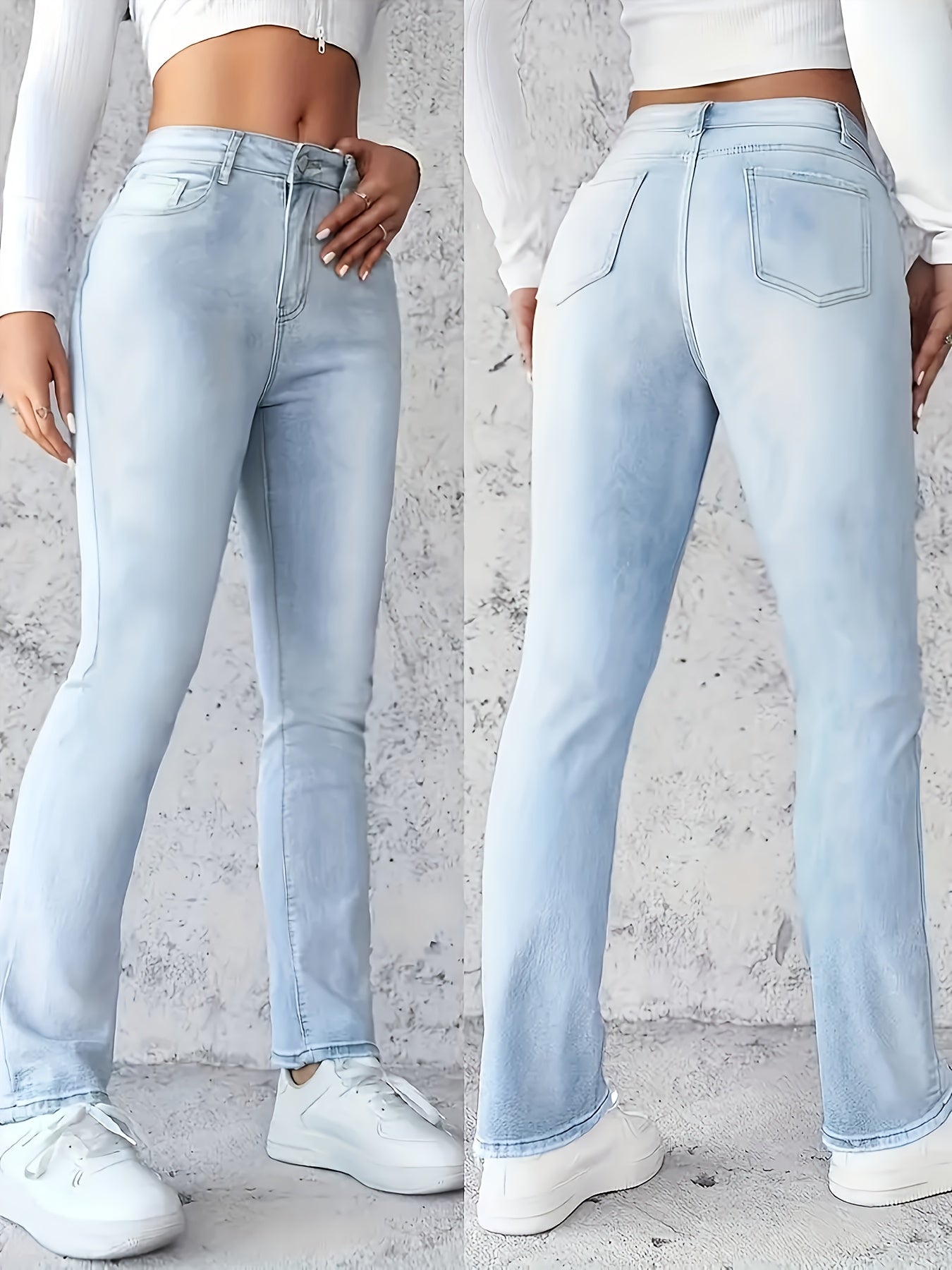 Women's Skinny Jeans - High Waist Slim Fit – Blue option – main product image
