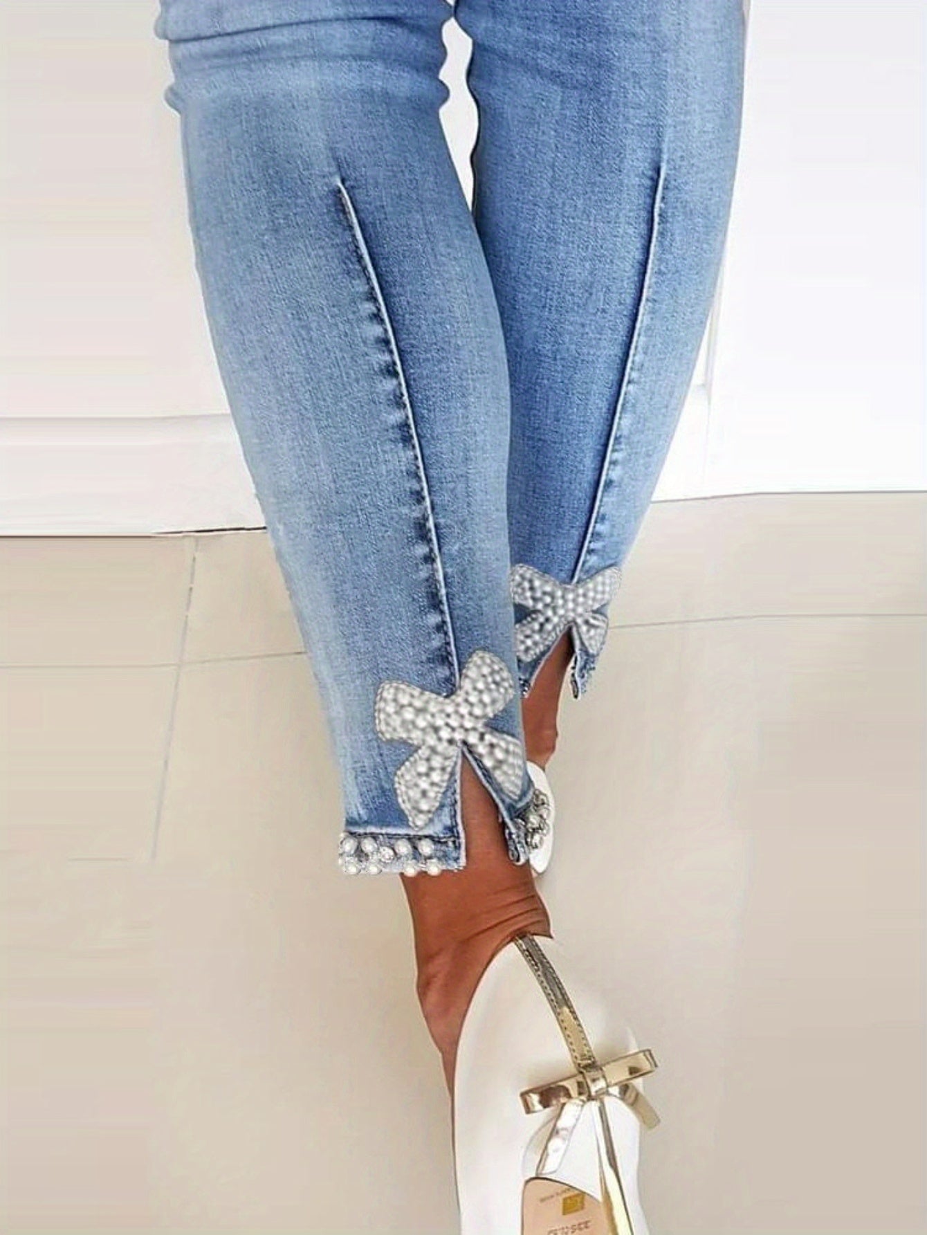 Women's Skinny Jeans - Light Blue Streetwear – view 8