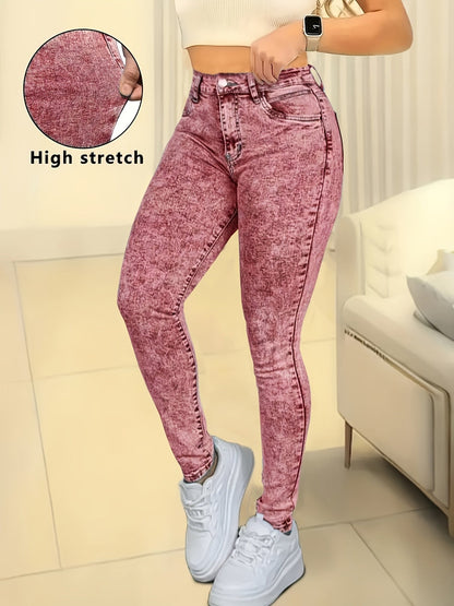 Women's Skinny Jeans - Light Blue Stretch detail view