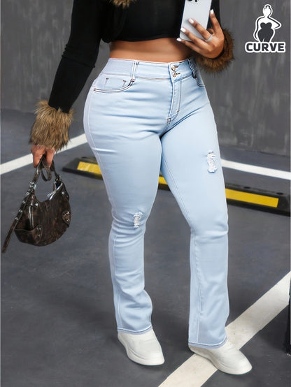 Women's Skinny Jeans - Light Blue Weekend detail view