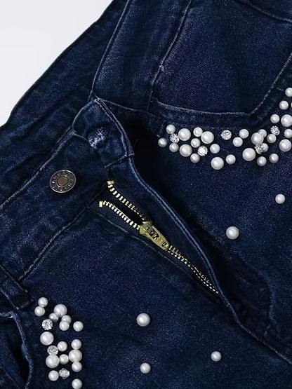 Women's Skinny Jeans - Medium Blue detail view