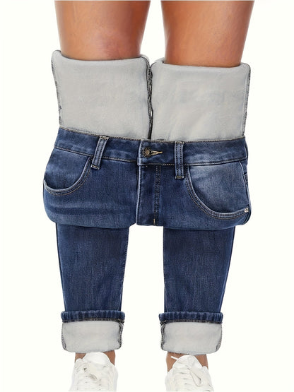 Women's Skinny Jeans - Royal Blue Stretch – Blue option – main product image