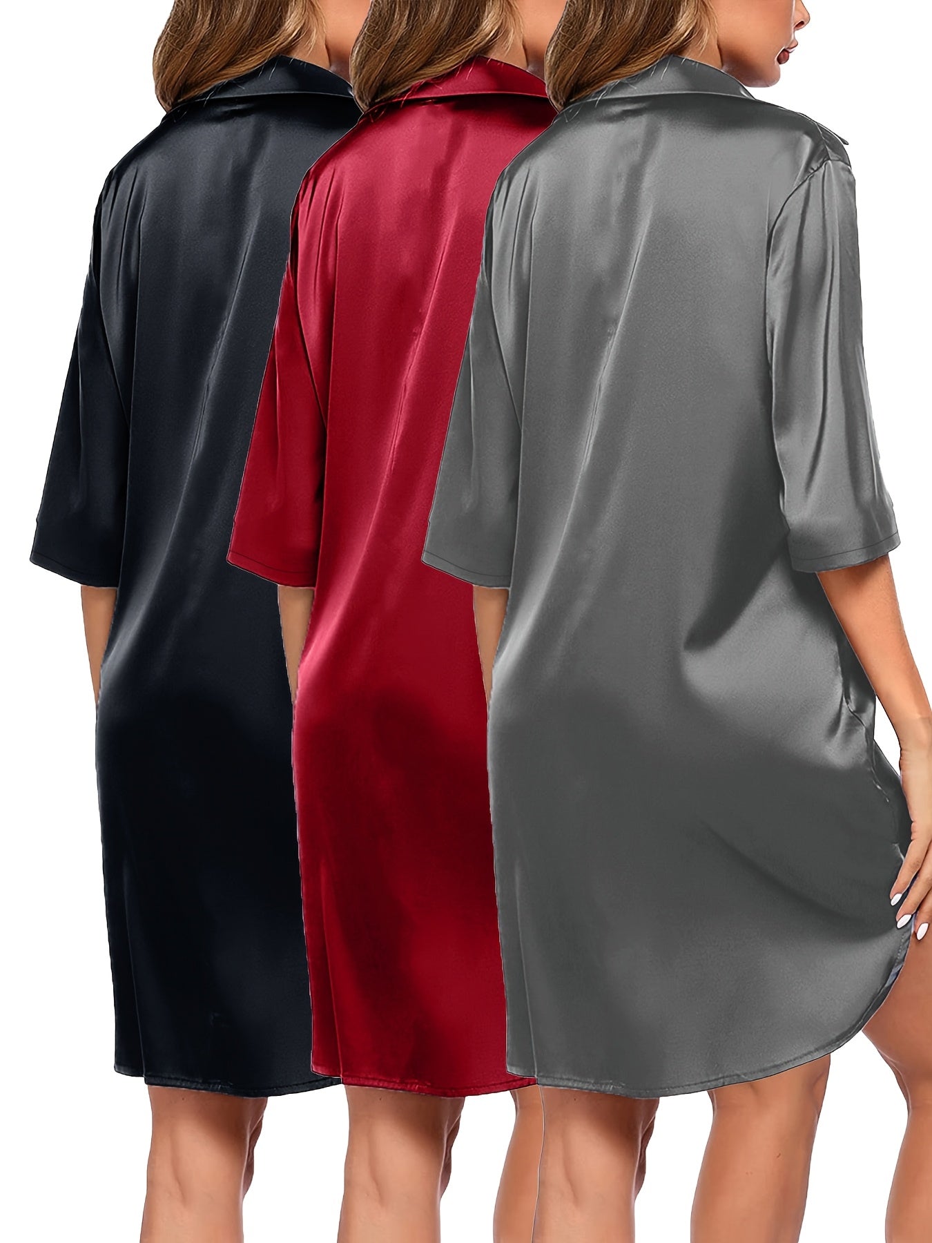 Women's Sleepwear - 3-Piece Solid Color Comfort – view 5