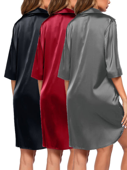 Women's Sleepwear - 3-Piece Solid Color Comfort – view 13