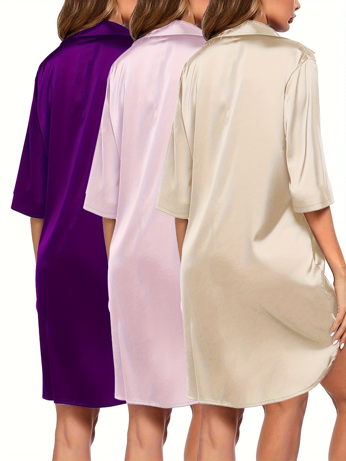 Women's Sleepwear - 3-Piece Solid Color Comfort – view 16