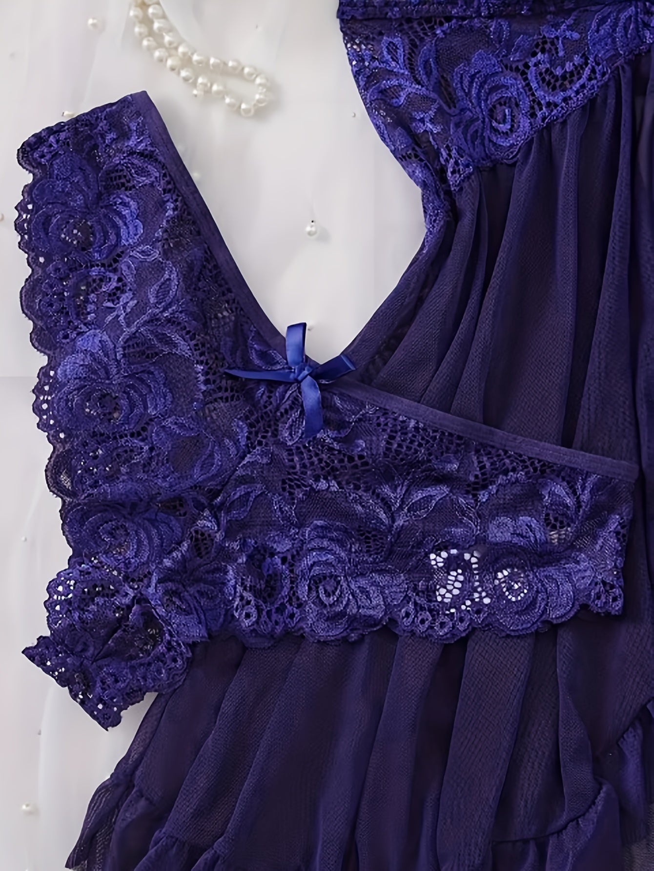 Women's Sleepwear - Soft Comfort – Deep Red / Dark Green detail view