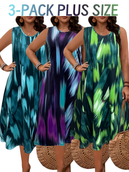 Women's Sleepwear - Soft Comfort – Green & Purple & Blue – Green option – main product image