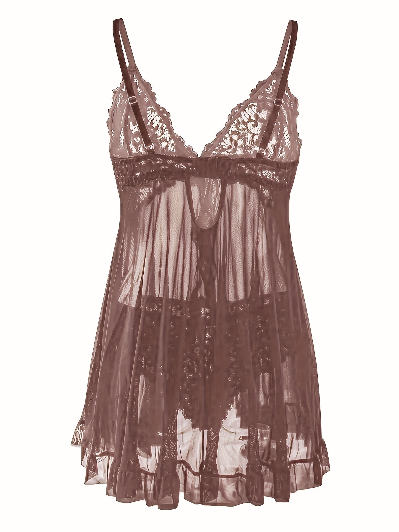 Women's Sleepwear - Soft Comfort – Khaki / Deep Red detail view