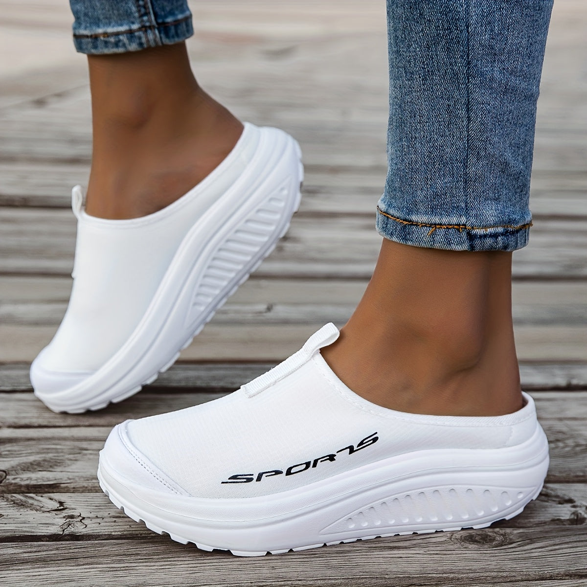 Women's Slippers – Breathable Cushioned for Active Days – White option – view 3