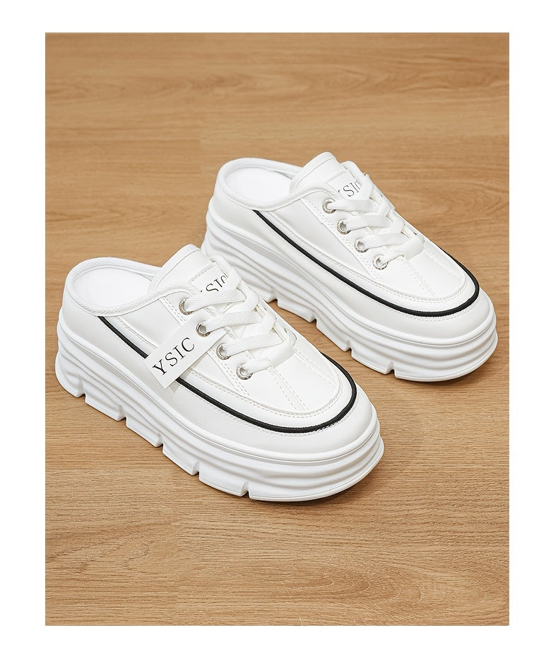Women's Slippers – Lace-Up for Everyday Wear – White option – view 9