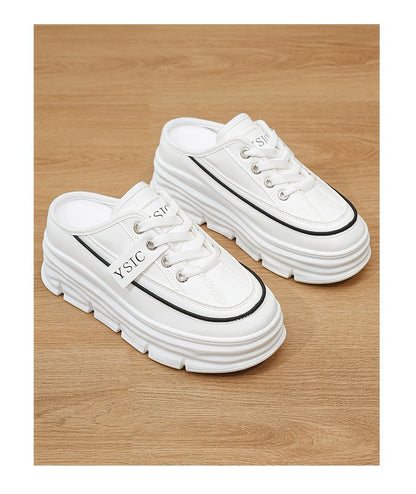 Women's Slippers – Lace-Up for Everyday Wear – White option – view 9