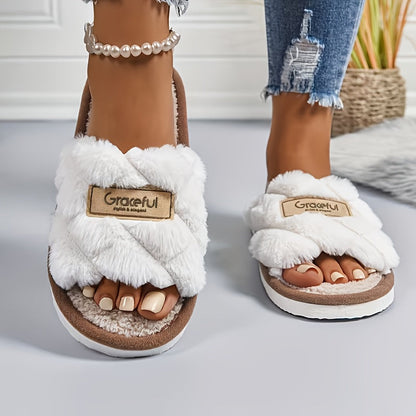 Women's Slippers - Non-Slip Sole Plush Lined for Cold Weather – view 2