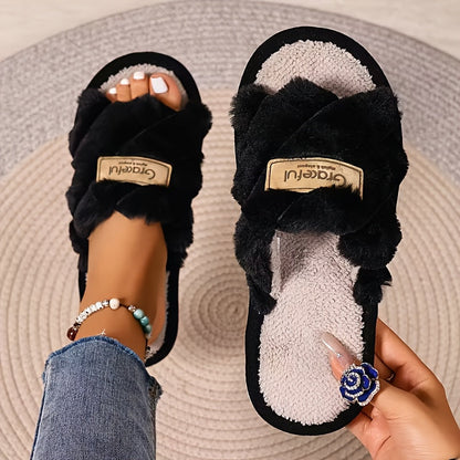 Women's Slippers - Non-Slip Sole Plush Lined for Cold Weather – view 3