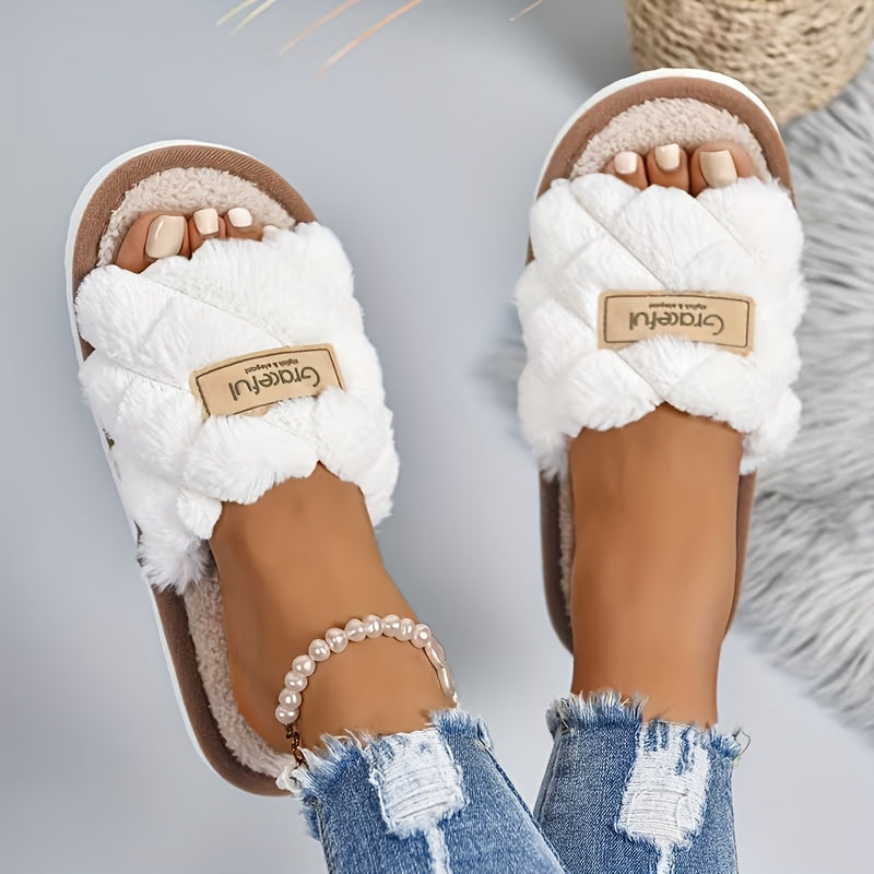 Women's Slippers - Non-Slip Sole Plush Lined for Cold Weather – view 6