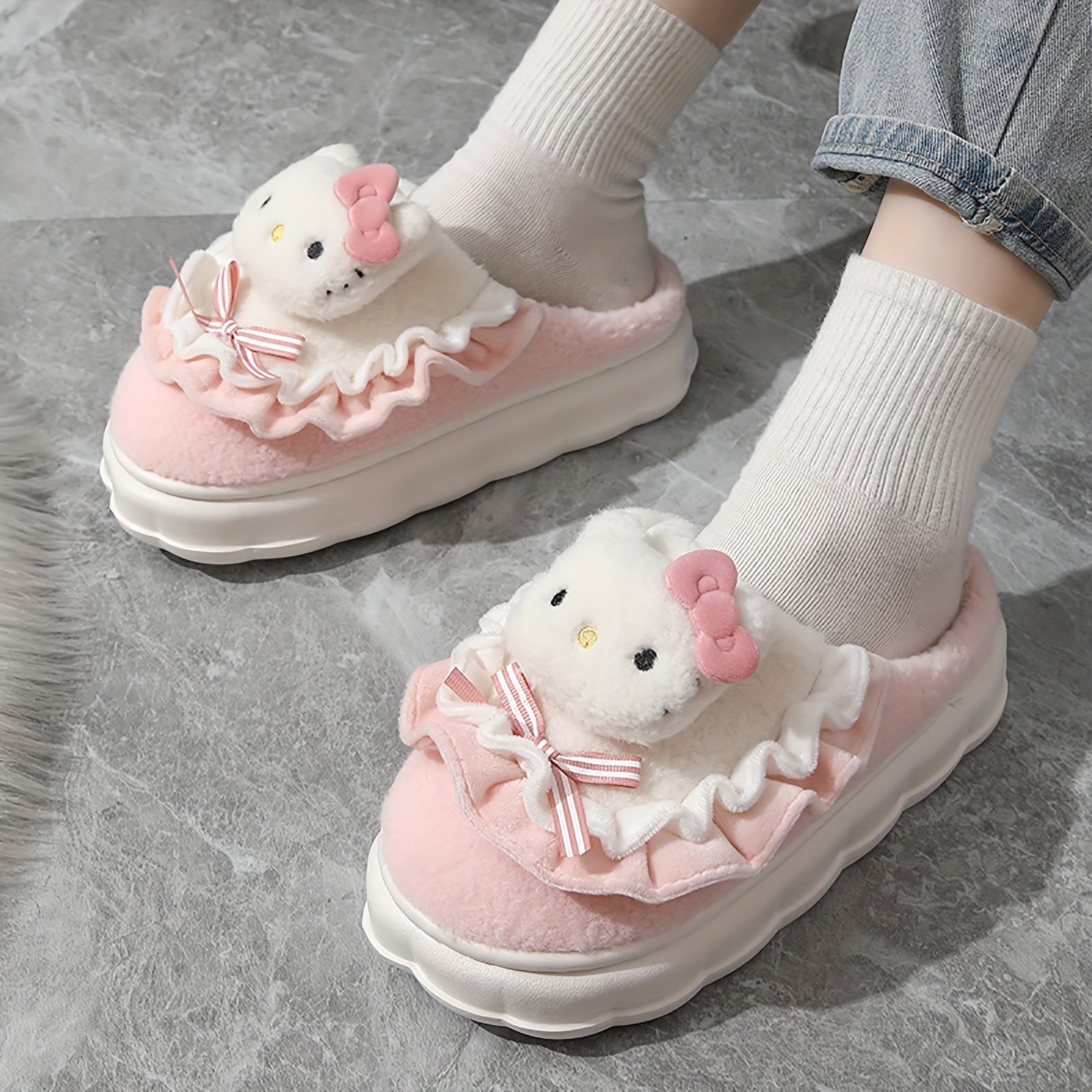 Women's Slippers - Non-Slip Sole Plush Lined for Everyday Wear – Pink – Pink option – view 2