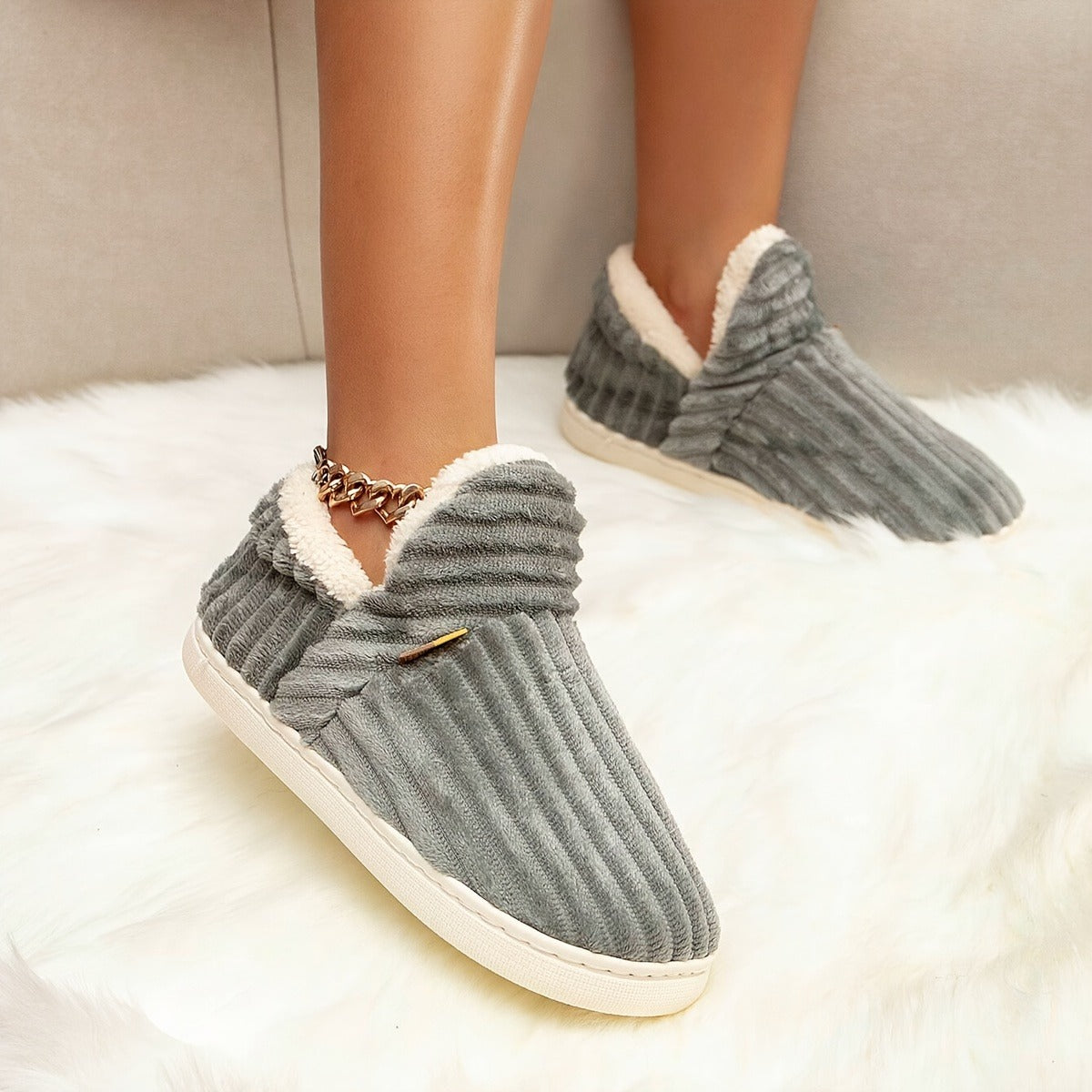 Women's Slippers – Non-Slip Sole Plush Lined for Outdoor & – main product image