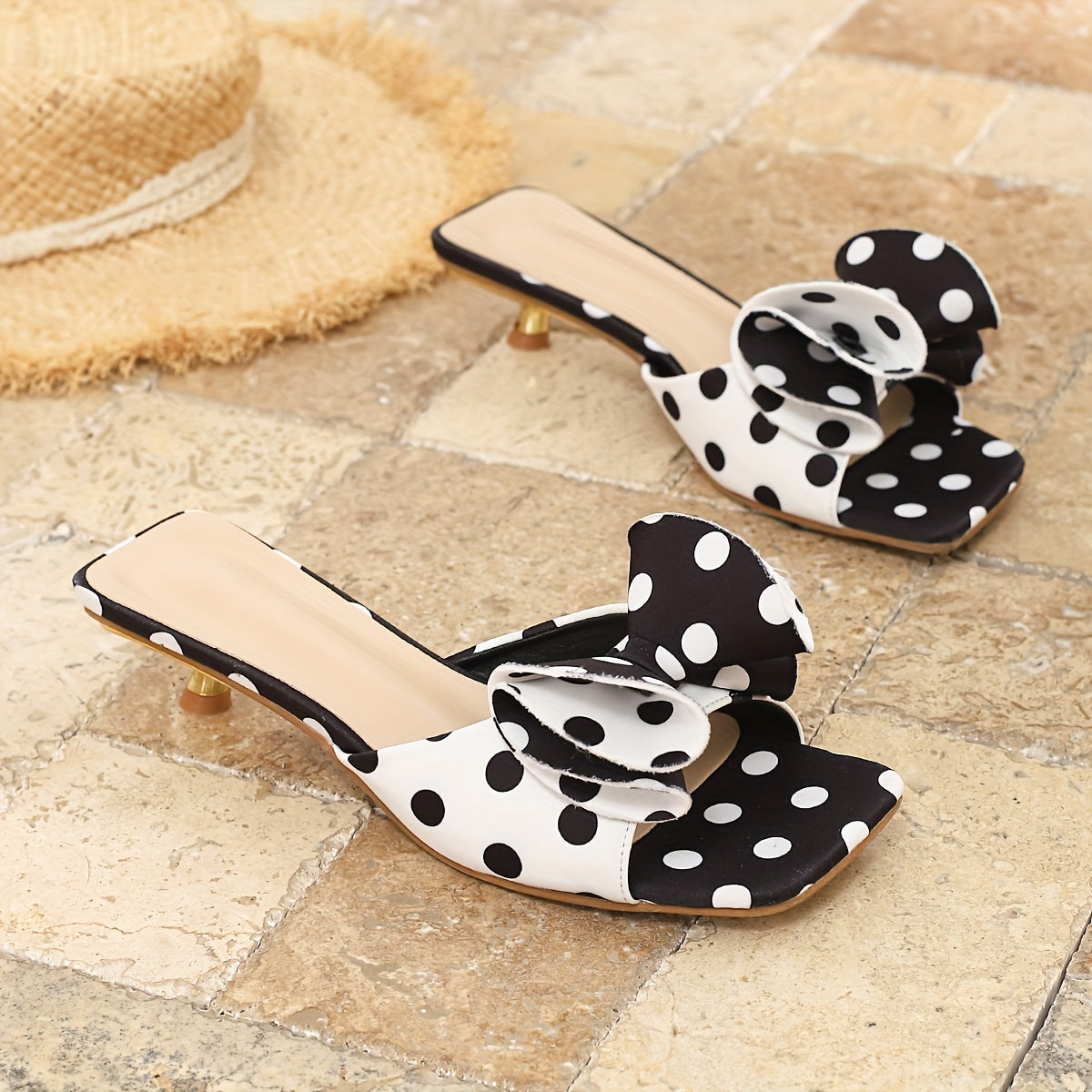 Women's Slippers – Slip-On for Everyday Wear – Black detail view