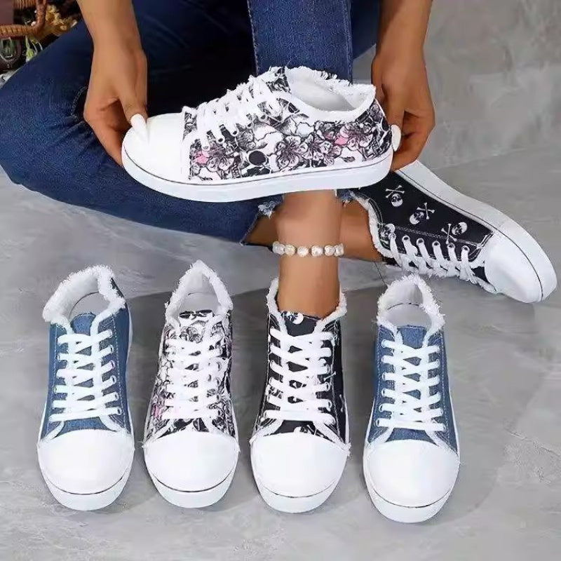 Women's Sneakers - Lace-Up Design – 7-Color Selection – view 9