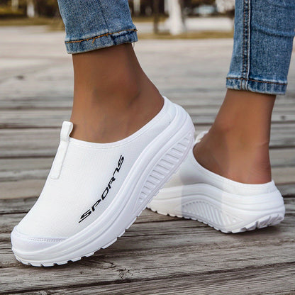 Women's Sneakers - Lace-Up Design – White – view 5