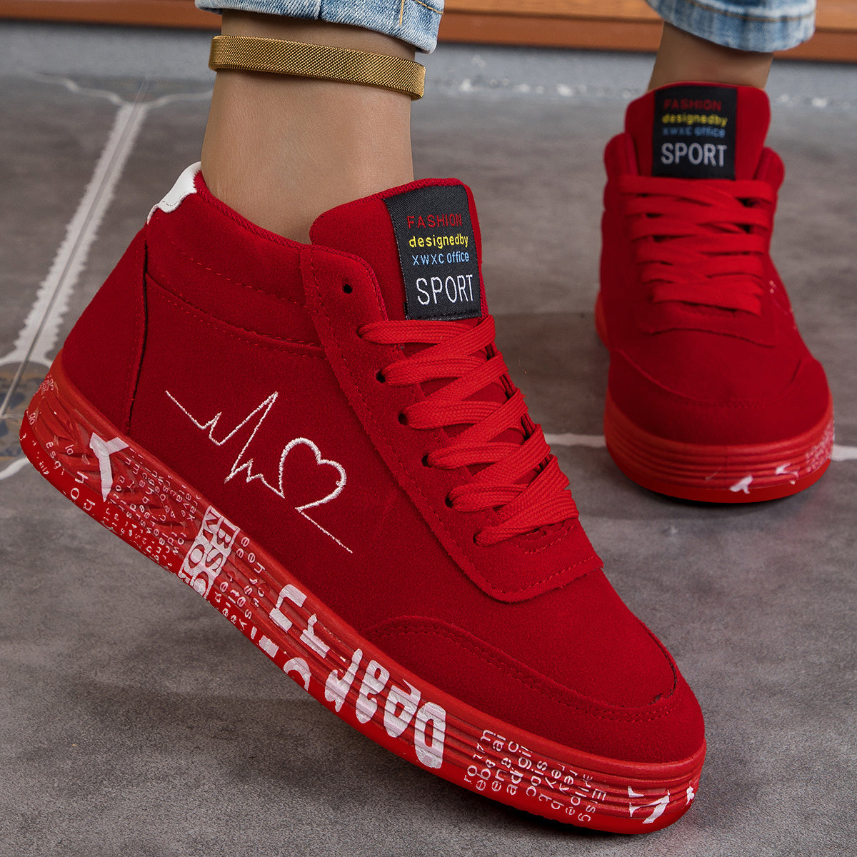 Women's Sneakers - Lightweight for Outdoor & – Red option – main product image