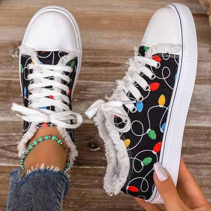 Women's Sneakers – Lightweight Lace-Up for Everyday Wear – Black option – main product image
