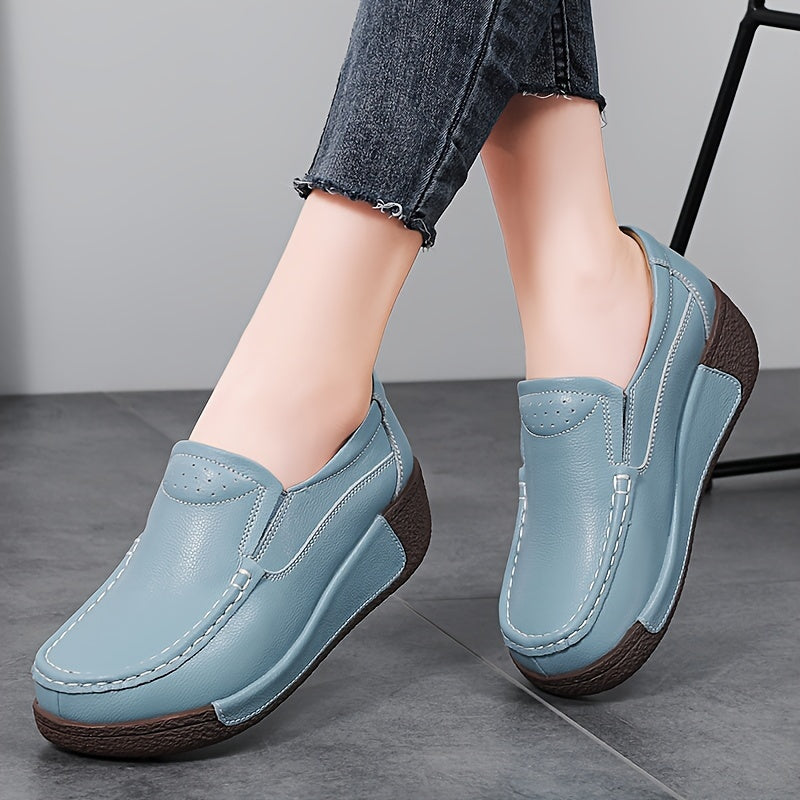 Women's Sneakers – Slip-On Platform for Everyday Wear – Blue option – main product image