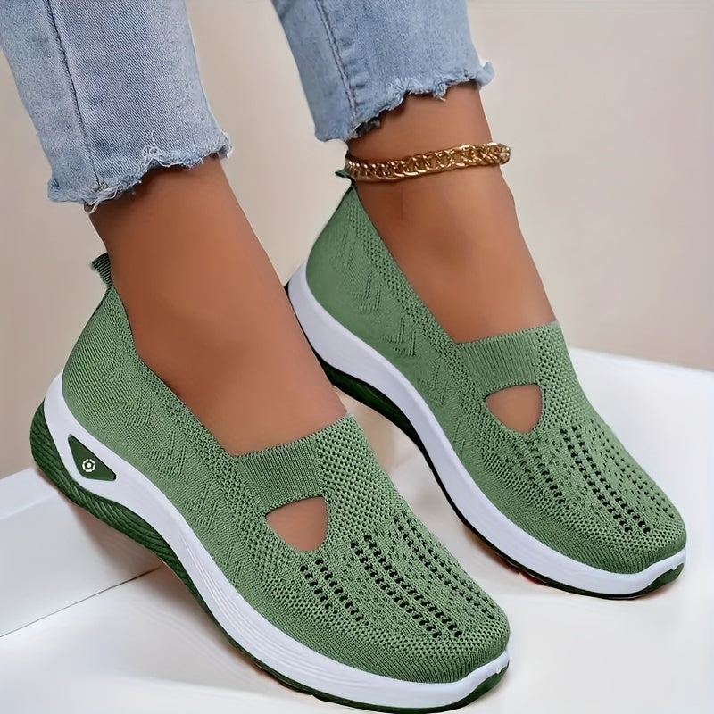 Women's Sneakers – Wide Fit Breathable for Everyday Wear – Green option – view 3