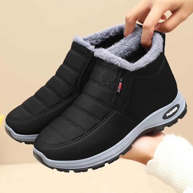 Women's Snow Boots – Non-Slip Plush Lined for Cold Weather – Red / Black – main product image