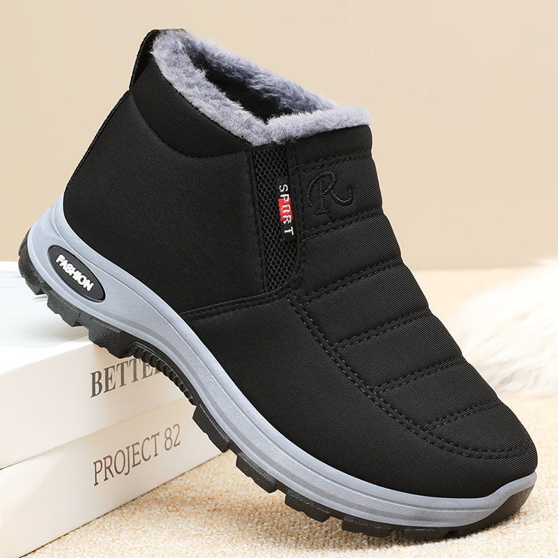 Women's Snow Boots – Non-Slip Plush Lined for Cold Weather – Red / Black – view 2
