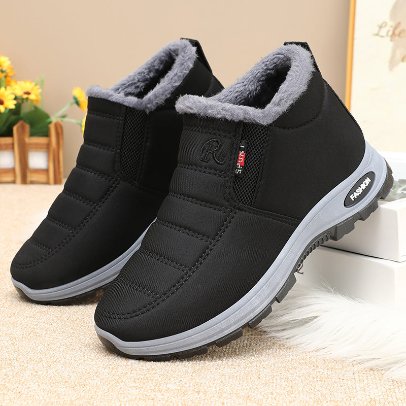 Women's Snow Boots – Non-Slip Plush Lined for Cold Weather – Red / Black – view 4