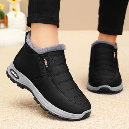 Women's Snow Boots – Non-Slip Plush Lined for Cold Weather – Red / Black – Red option – view 7